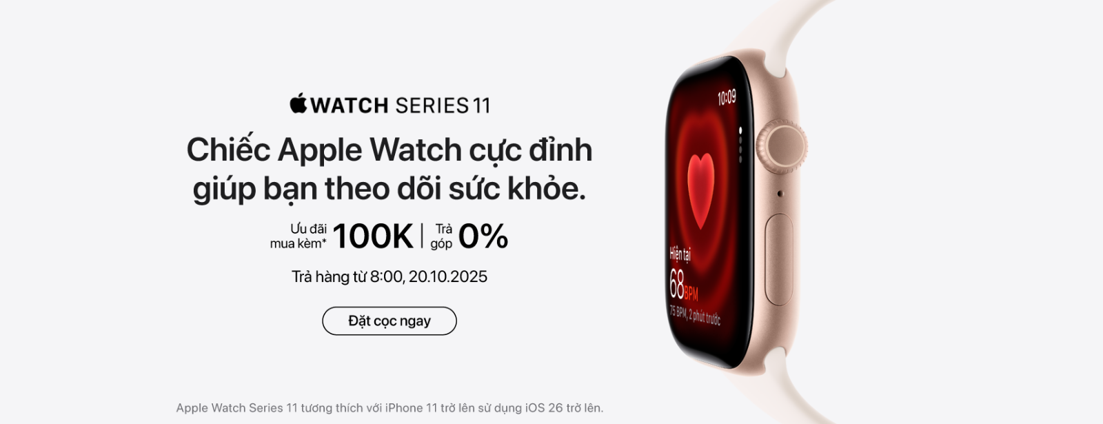 Hình ảnh cho danh mục Khám phá Apple Watch Series 11: Bước tiến lớn trong hành trình chăm sóc sức khỏe của bạn